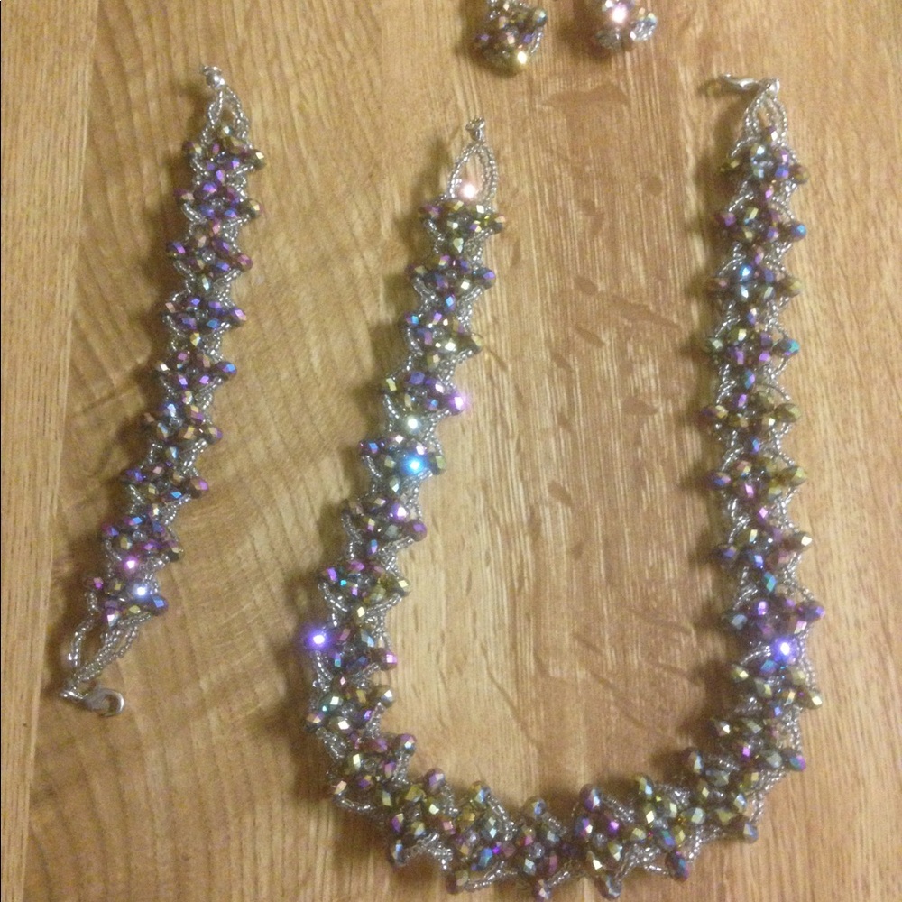 Necklace, earrings  and bracelet